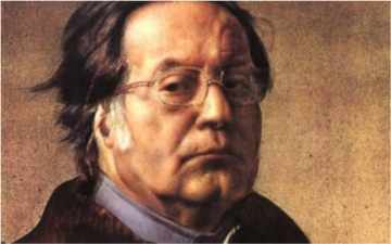 Screenshot. Gli artisti e la loro storia. Pietro Annigoni, Autoritratto: Guida TV  - TV Sorrisi e Canzoni