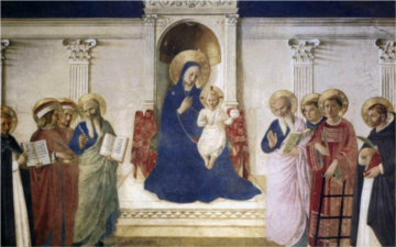 Screenshot. Gli artisti e la loro storia. Beato Angelico, Madonna delle ombre: Guida TV  - TV Sorrisi e Canzoni